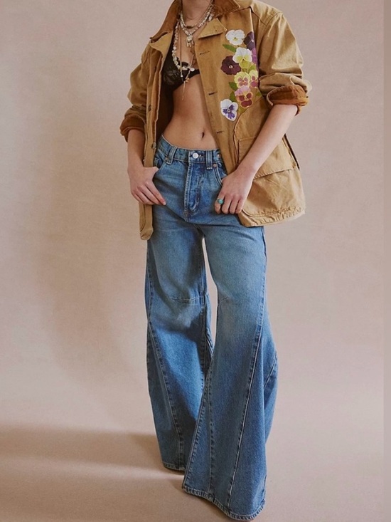 We The Free Denim - We The Free Women's Eden High Slouchy Wide Leg Jeans in Homefree Size 31 NWT